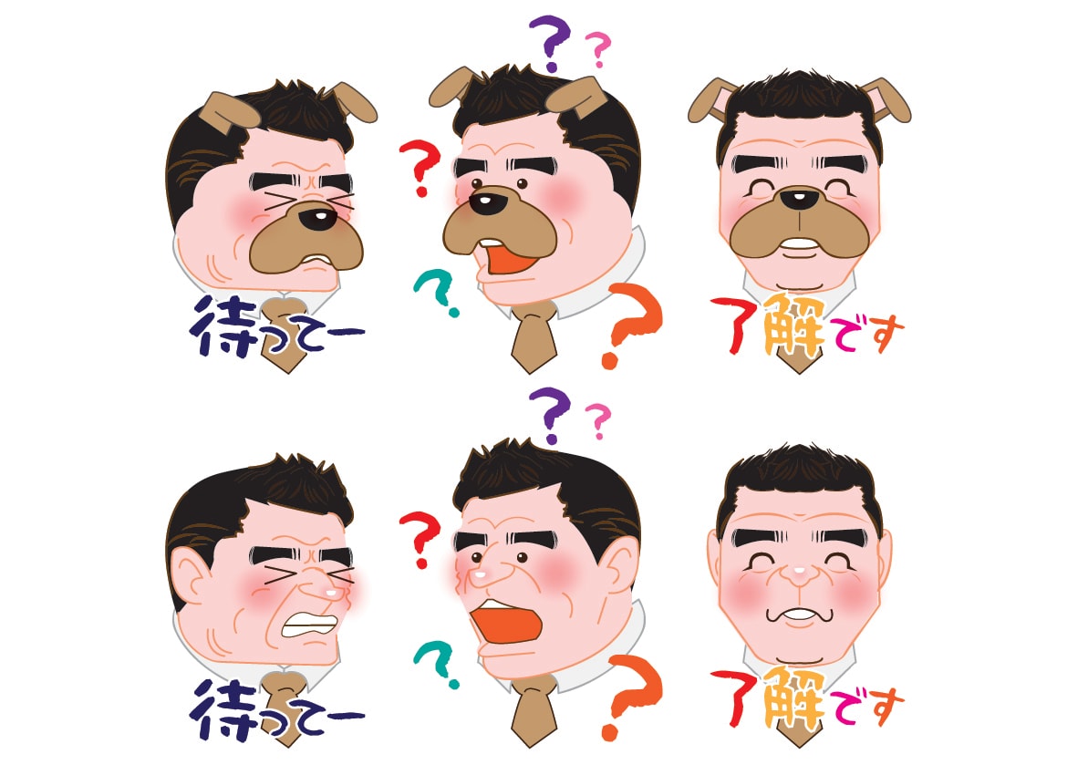 名刺や看板に使えるデジタル似顔絵制作します Aiスピード納品、ちょうどいいデフォルメ似顔絵を制作！ イメージ7