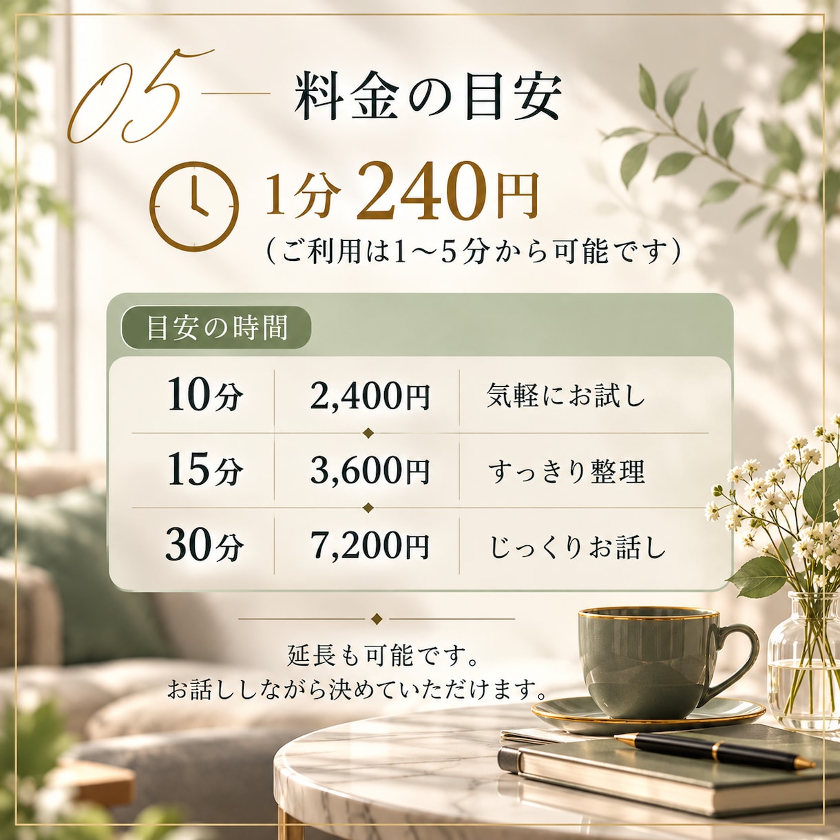 経営者・管理職の方のお話をお聴きします 肩書きも役割もおろして、気兼ねなく話せる時間を イメージ6