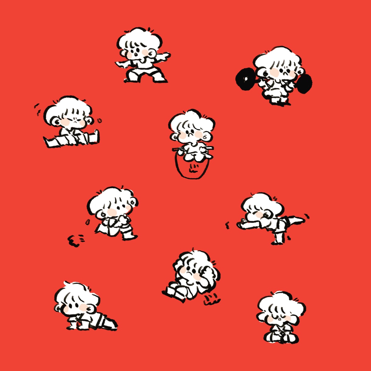 ゆるい+シンプルでかわいい似顔絵風イラスト描きます インスタ、X、ライン、YoutubeのSNSアイコンに◎ イメージ10