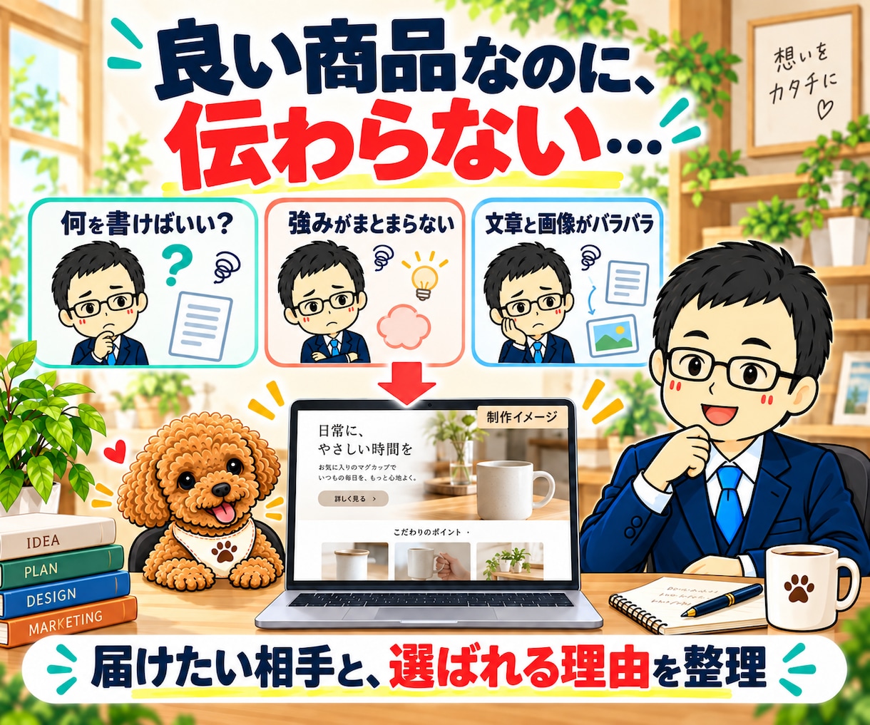 LP・販売ページの文章と商品画像を作ります 商品説明・セールスライティング+販促画像5枚を一括制作 イメージ2