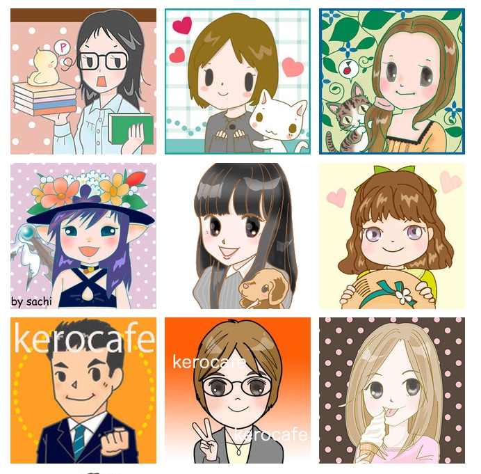 SNS 向けかわいいプロフィール画像制作いたします 女性向けのかわいいイラストアイコンでSNSを楽しもう♪ イメージ2