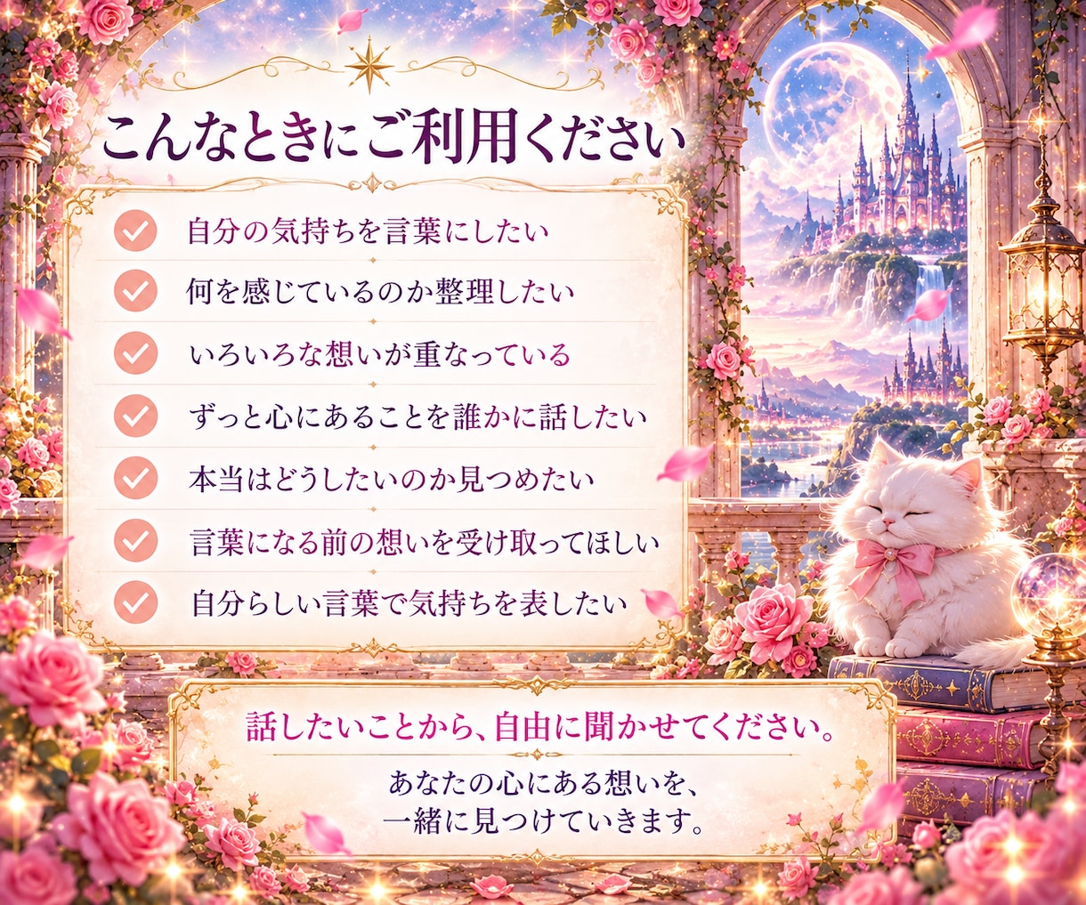 言葉にならない心の想いを丁寧に言葉にします 心の奥にある本当の想いを、あなたらしい言葉へ翻訳します イメージ4