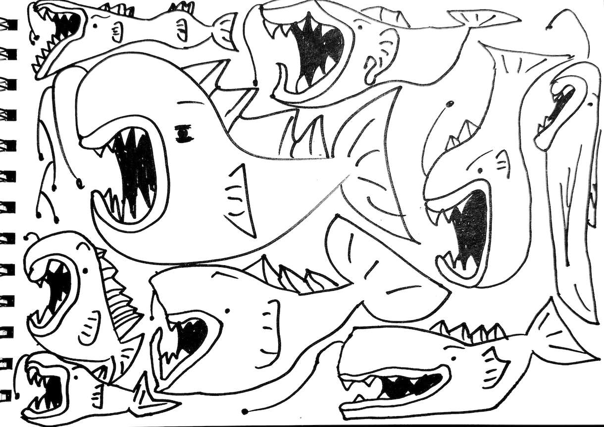 魚専門！僕だけのユニークな魚たちのイラスト描きます 個性豊かな魚たちを架空の魚たちをテーマに1匹も形が被らない！ イメージ7