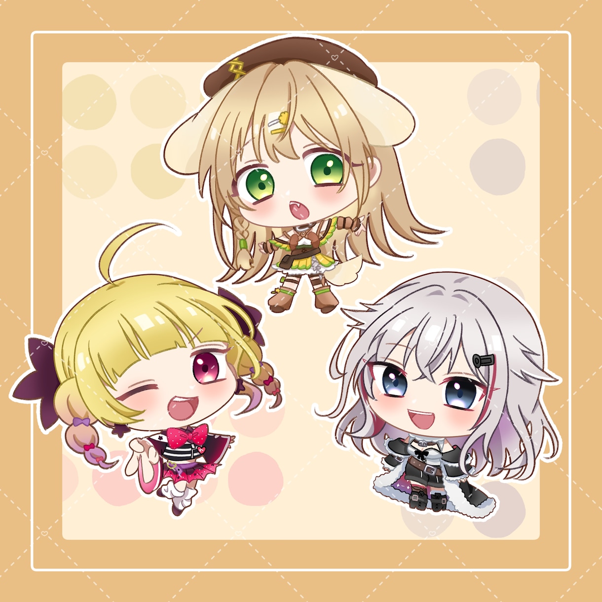 ほっぺむにむにのかわいいミニキャラお描きします アイコン、グッズ、配信活動などの使用に！ イメージ2