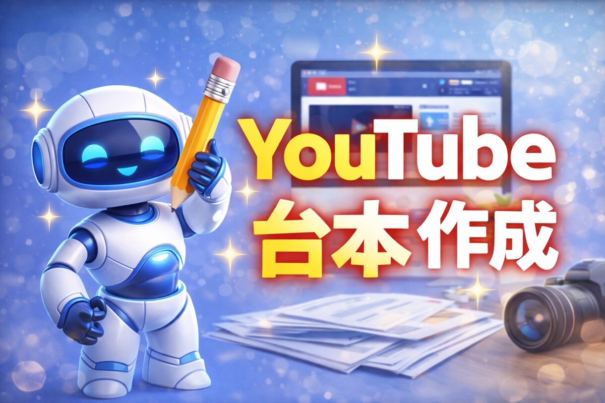 YouTube動画の台本を作成します 視聴維持率を意識した読みやすいYouTube台本 イメージ1