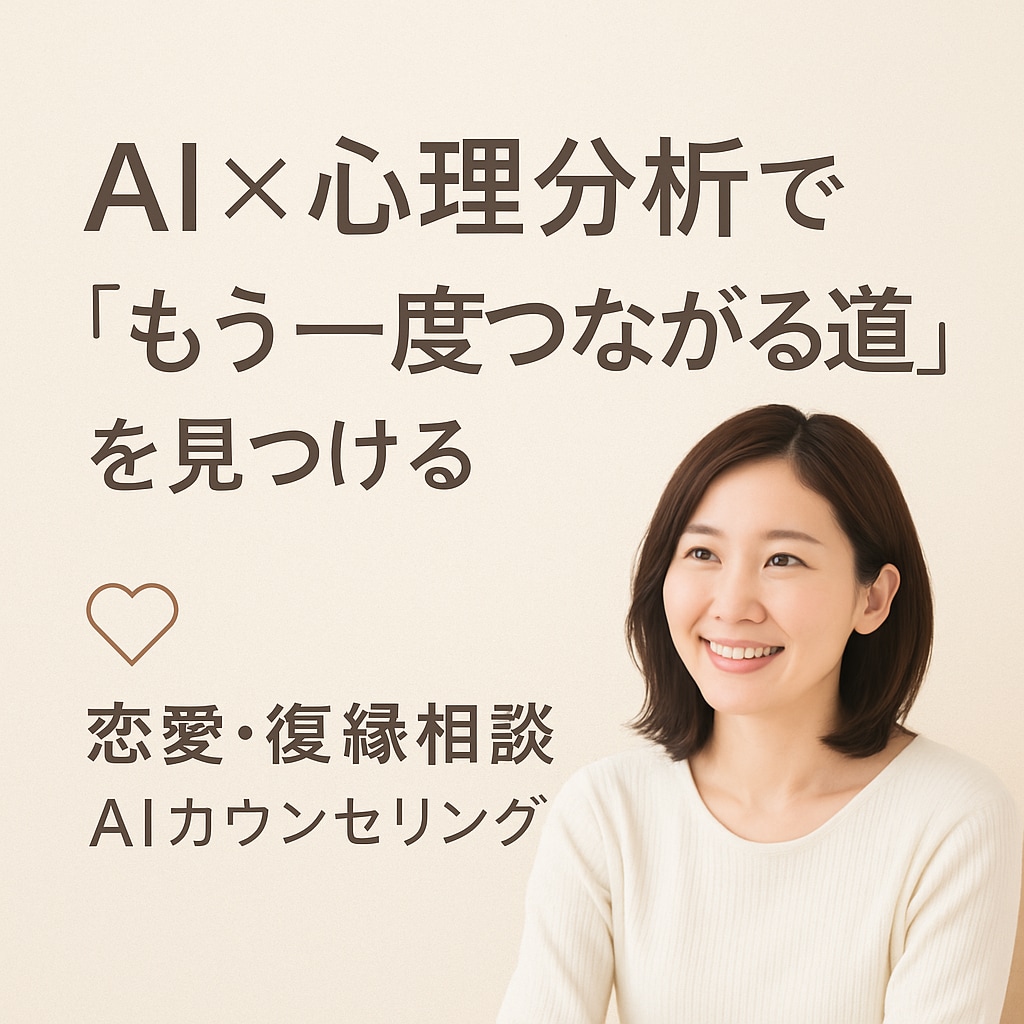 AI×心理分析で「復縁の可能性」を読み解きます AIと心理学、そして実体験で“再びつながる道”を見つけます。 イメージ1