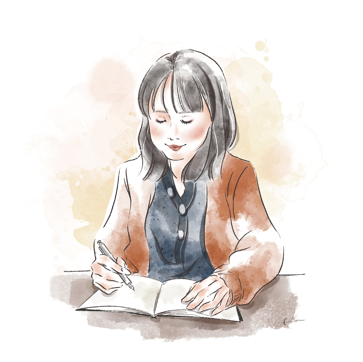 商用可◎水彩タッチのニュアンスイラストを描きます ふんわりお洒落イラスト＊SNSや広告の挿絵・プレゼントに イメージ3