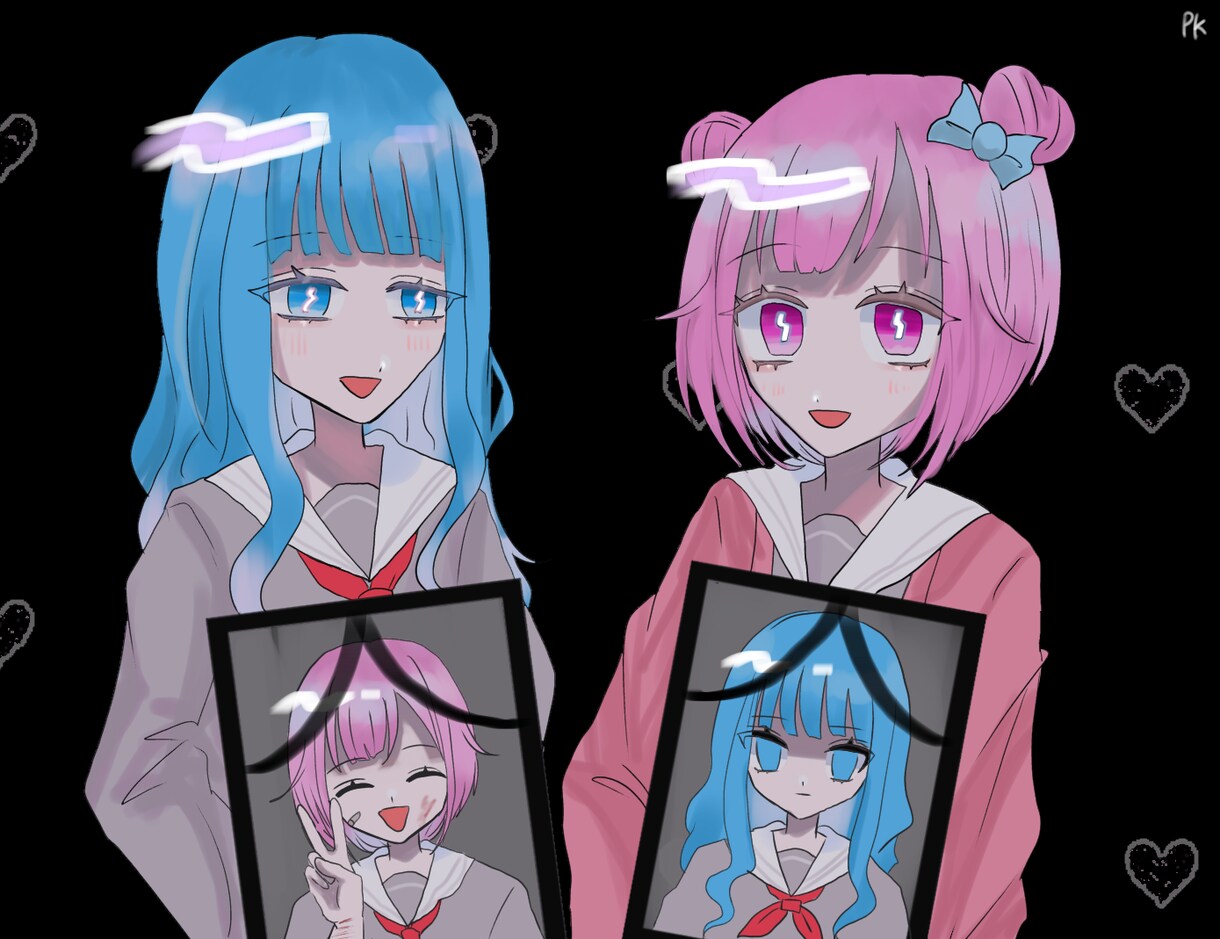 夢絵も可！可愛く目を惹くSNSアイコン描きます 最短1日！美少女やあなたの推しと一緒のあなただけのアイコン イメージ7