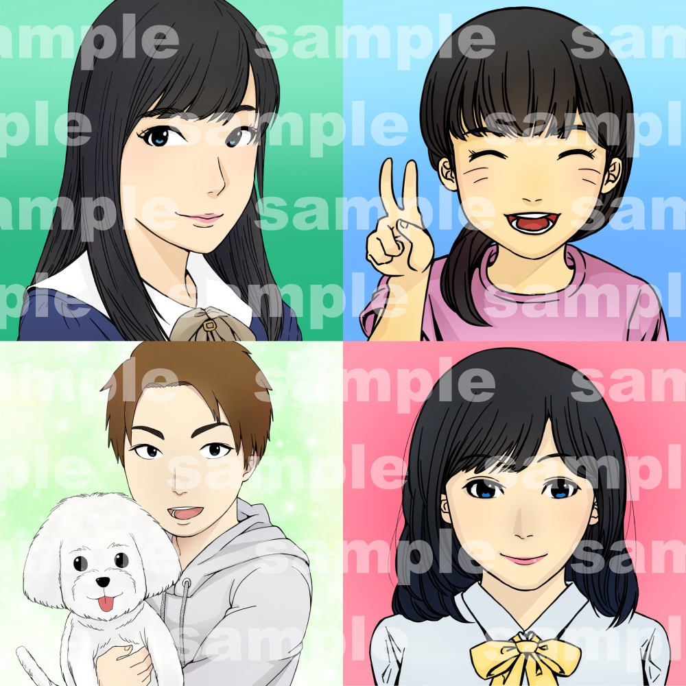 漫画、アニメ調でポップでシンプルな似顔絵描きます Twitter、YouTube、ブログ、名刺などに使える！ イメージ5
