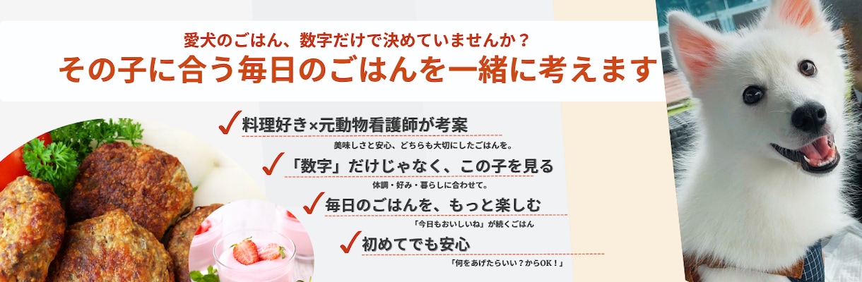 愛犬の初めての手作りごはんレシピを作ります 元動物看護師が考える、愛犬専用レシピ２品と初心者向けガイド付 イメージ2