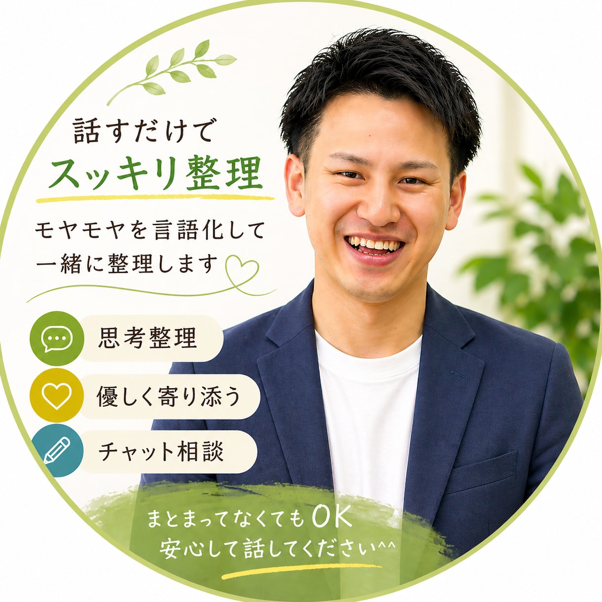 モヤモヤを言語化し思考整理します 頭の中を整理してスッキリへ導きます イメージ1