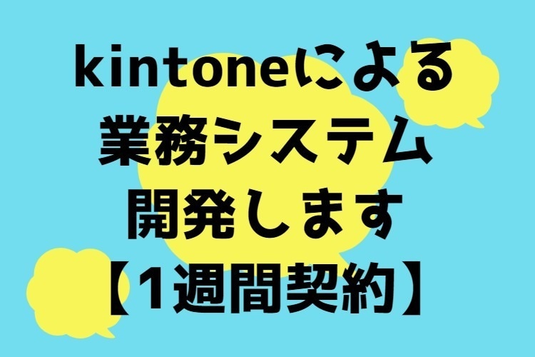 kintoneによる業務システム開発実施します 要件定義、設計から、プログラム開発まで1週間対応致します! イメージ1