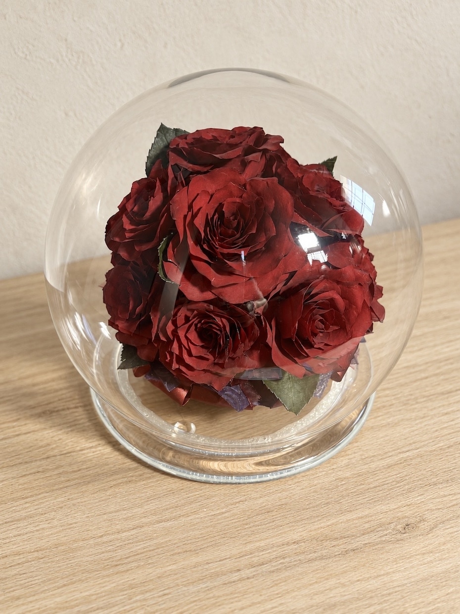 プロポーズの花束ウエディングブーケ記念の花残します ラウンドグラス　Nagi…様専用 イメージ1