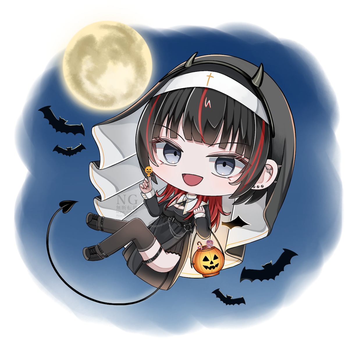 2.5〜3等身のSD・デフォルメイラスト制作します 商用〇厚塗り調の塗りで丁寧に制作致します！ イメージ3