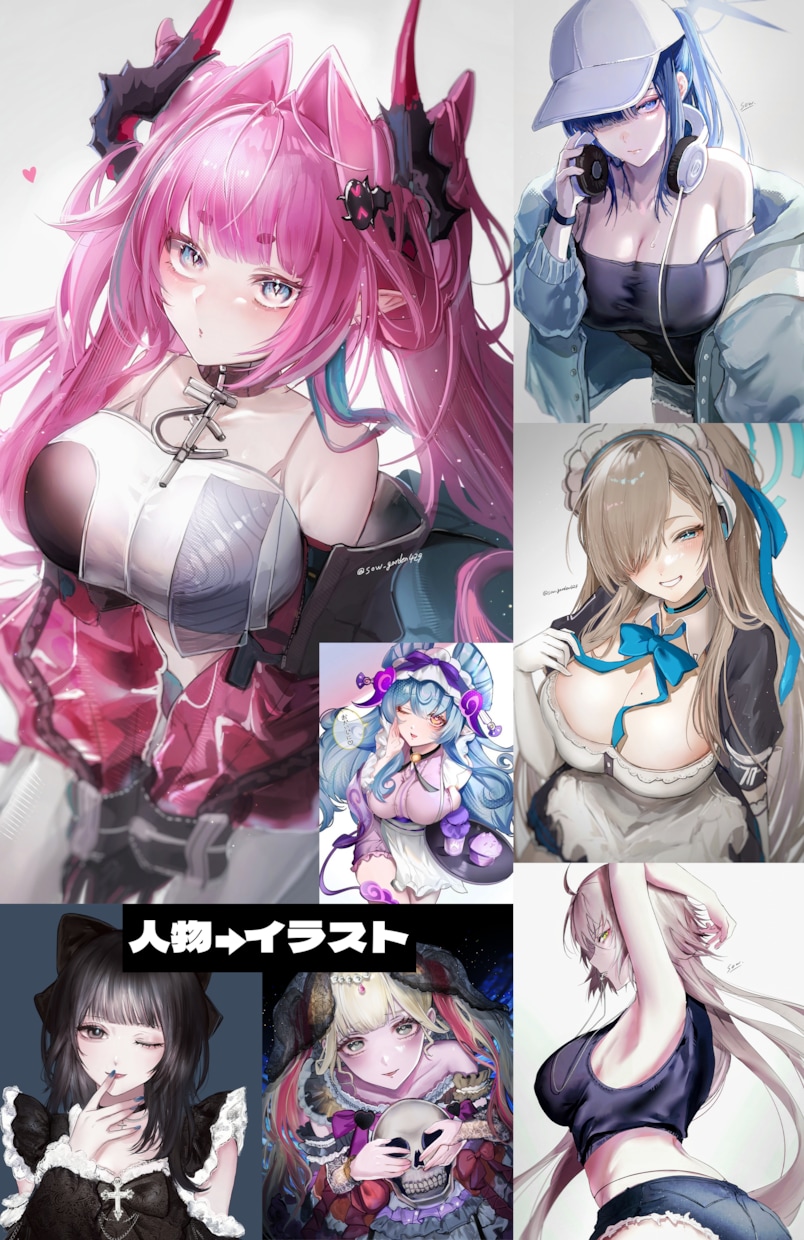 美麗な厚塗りイラストを制作致します 魅惑的な美女やイケメンがお好きな方に選ばれています。 イメージ7