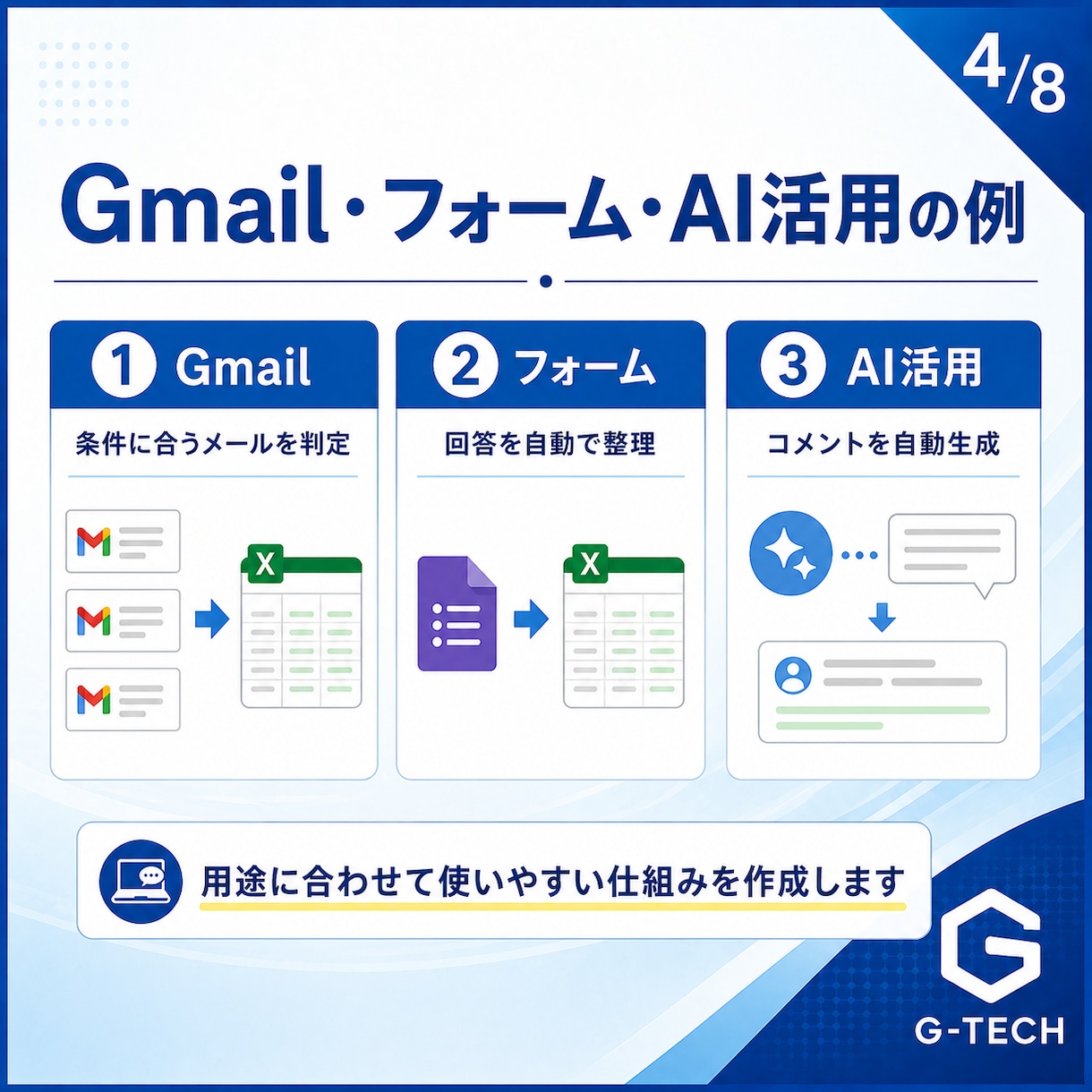 GASでスプレッドシートを自動化します 毎日のGoogle作業を小さく自動化します イメージ5