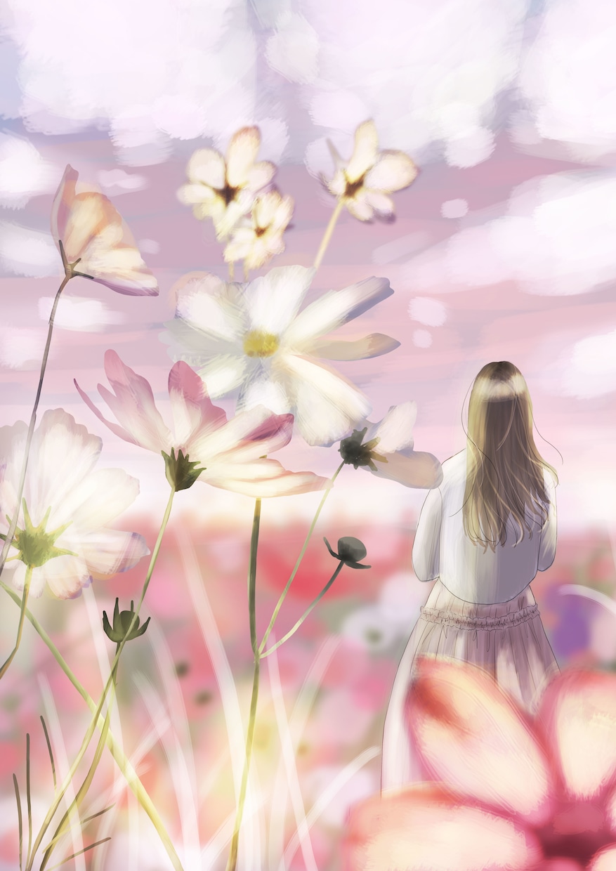 商用利用可＊透明感のある背景付きイラスト制作します YouTubeやサムネ画像、SNSイラスト、HP挿絵などに＊ イメージ7