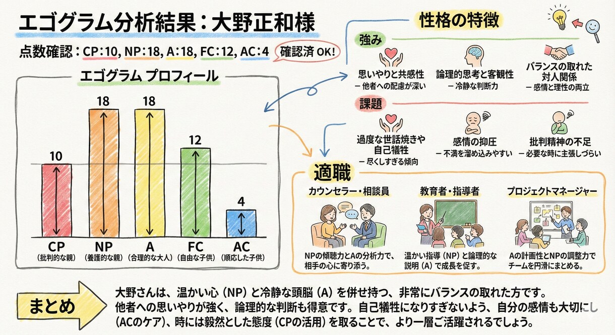 自分のことが、もっと好きになります 【人生に役立つ自分設計図】エゴグラム分析で心を可視化します イメージ3