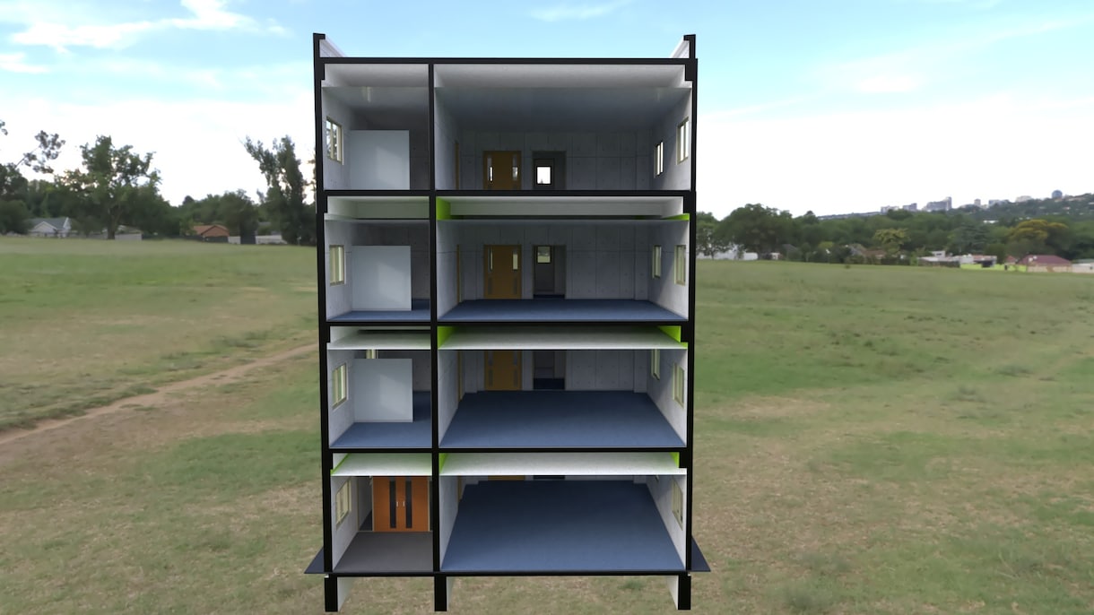 2D図面をBIM化しパース制作しますます 施工実績のある一級建築士が、現場目線で図面を3D化します イメージ3