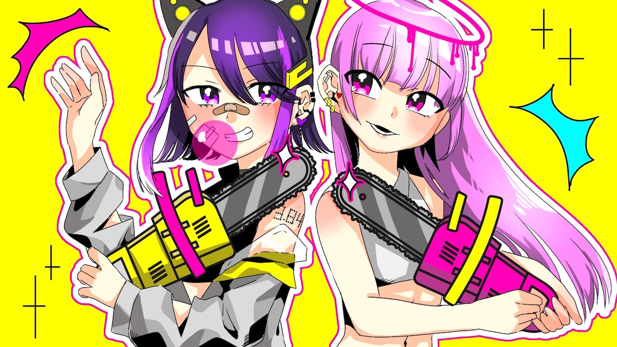 MV・PVイラストをお作りします サムネ、ボカロ、歌ってみた、配信画面等、動画用素材イラスト イメージ10