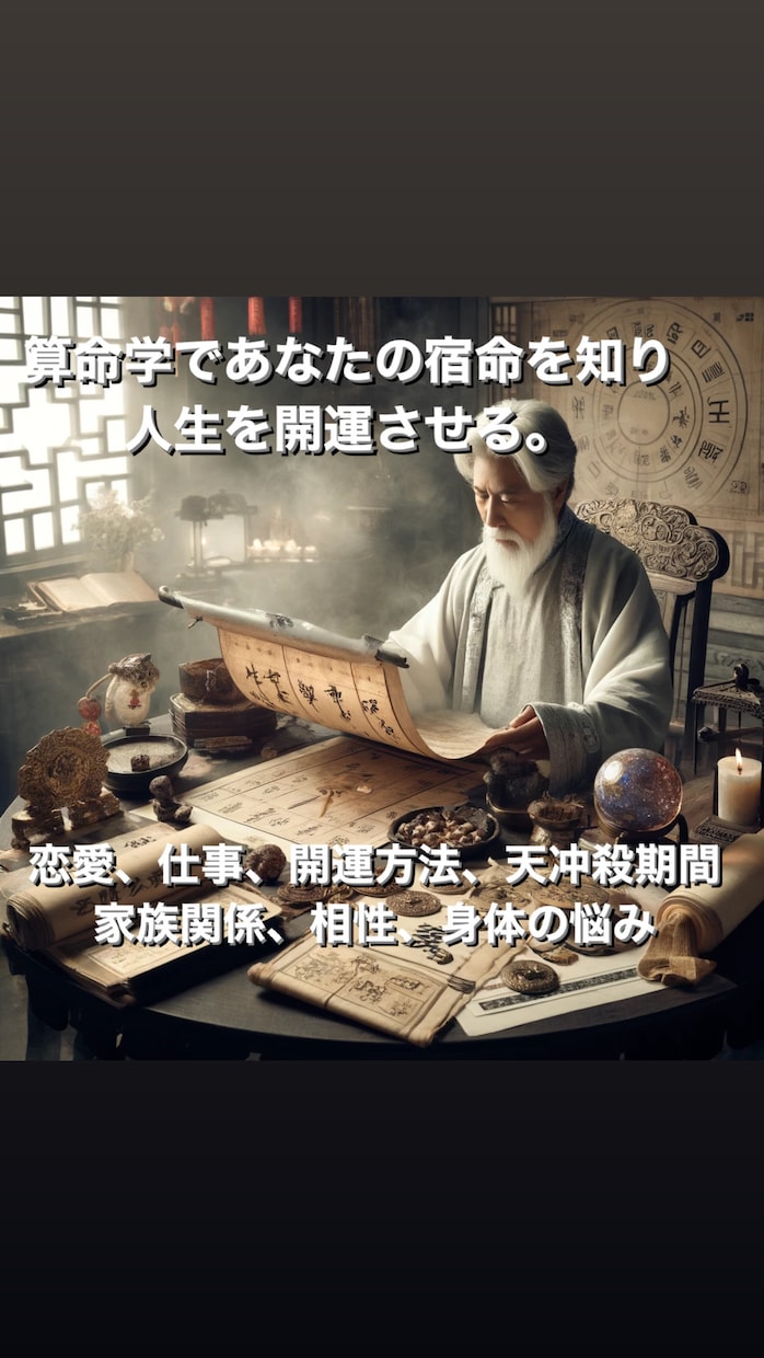 古代中国で生まれた算命学で宿命鑑定します 政治、芸能、経営者や各界著名人を顧客に持つ算命学鑑定 イメージ2