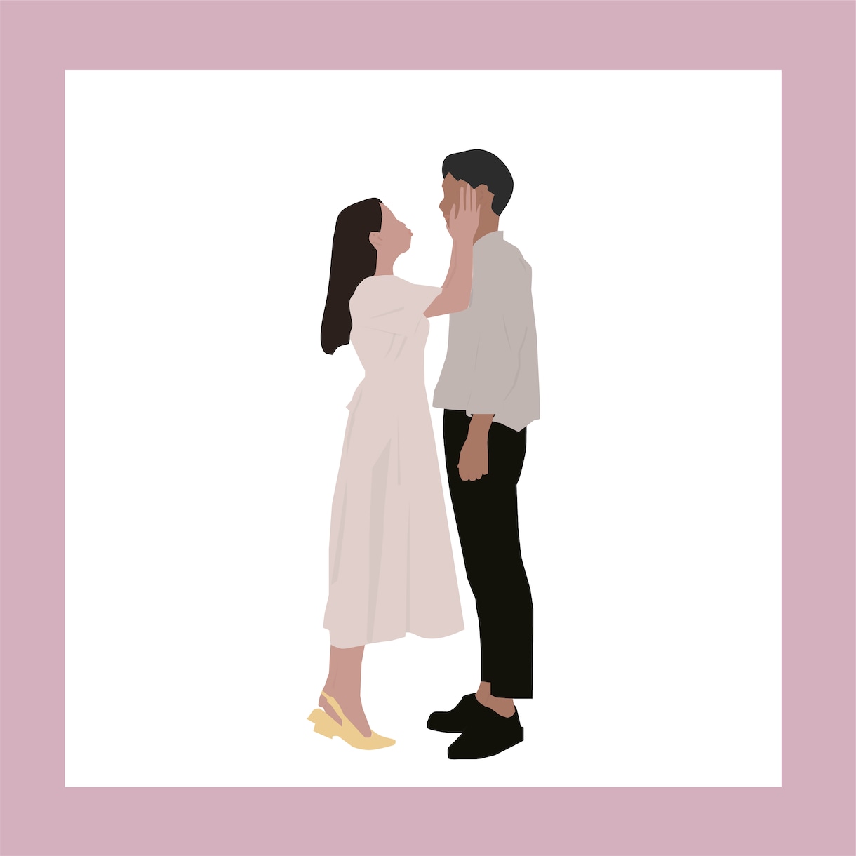 お洒落なアイコン(2名) をつくります お好きな写真をFlat design(フラットデザイン)に！ イメージ2