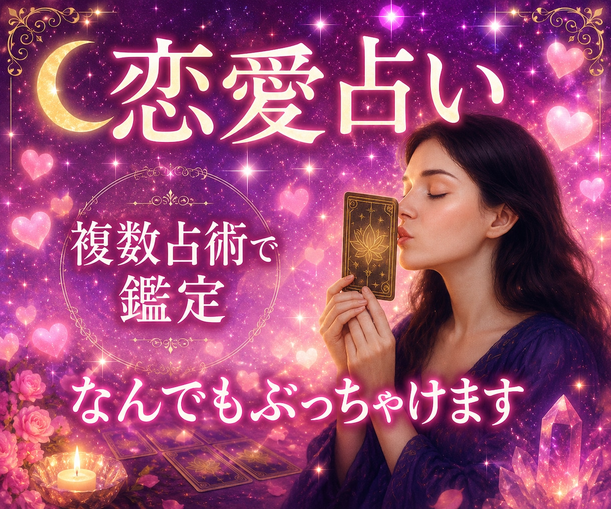 恋愛霊感タロット♡あなたは愛される為に生まれてます 占い歴20年以上ベジタリアン歴10年以上の本物の占術を イメージ1