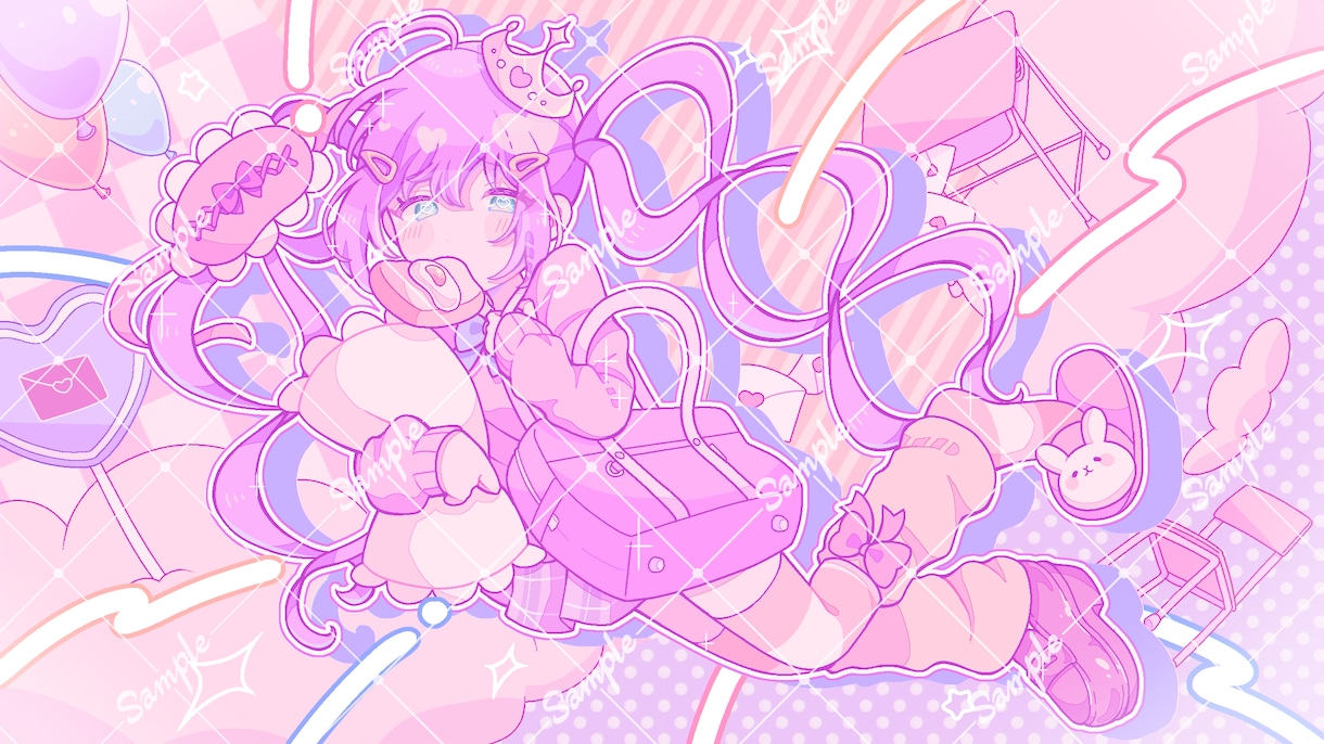 ゆめかわなイラストを制作します かわいい女の子、男の子イラスト、小物が得意です！ イメージ6