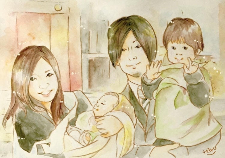 ふんわり優しい水彩画似顔絵制作します 写真そっくり！でも写真よりちょっぴり素敵で優しい似顔絵です イメージ8