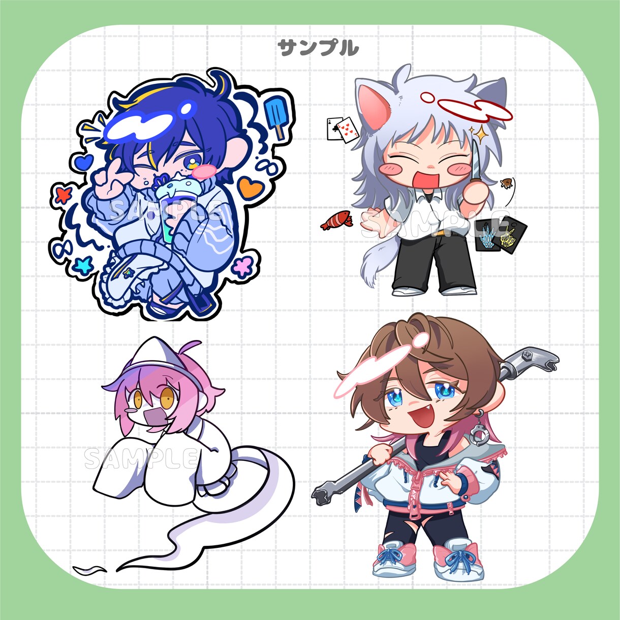 SDキャライラストお描きします キャラの雰囲気を重視したデフォルメイラストを制作します！ イメージ6