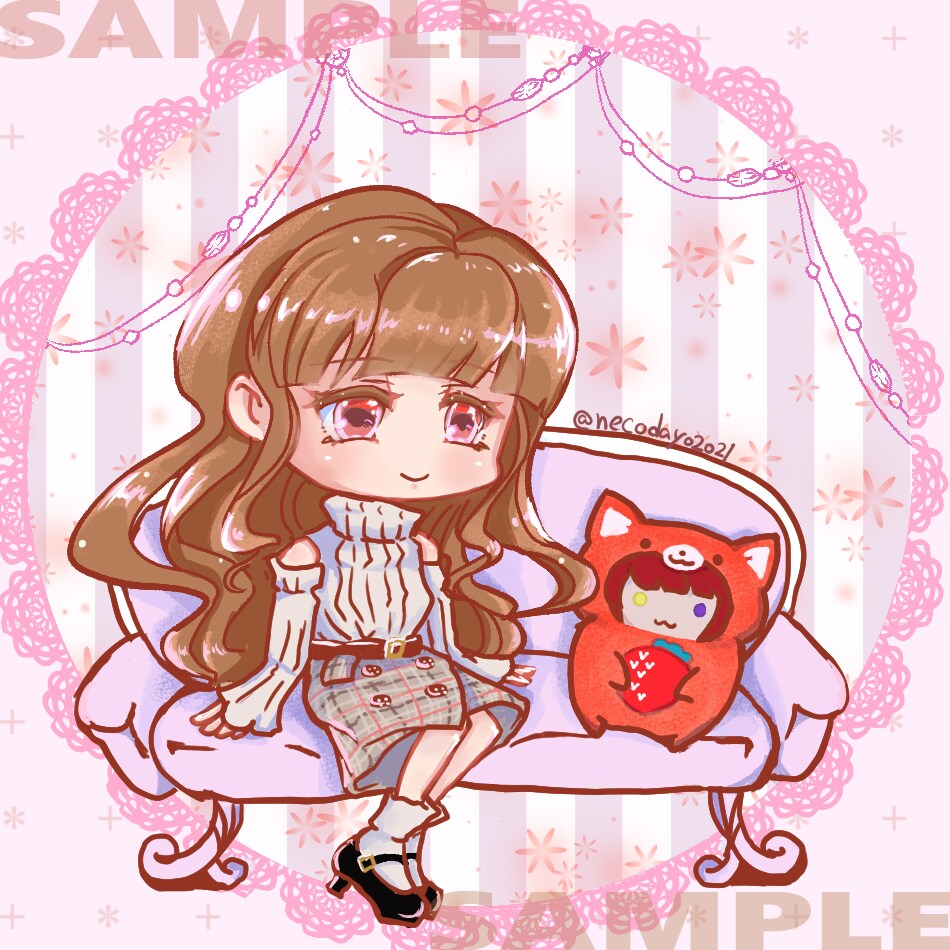 商用可！ちびキャラ(動物も可)なアイコン作ります オリジナルのSDキャライラストやアイコン制作のご助力致します イメージ7