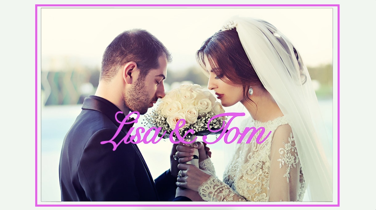 WeddingのオープニングMV製作します 二人の思い出の写真を使ってオリジナリティーの高い結婚式に イメージ2