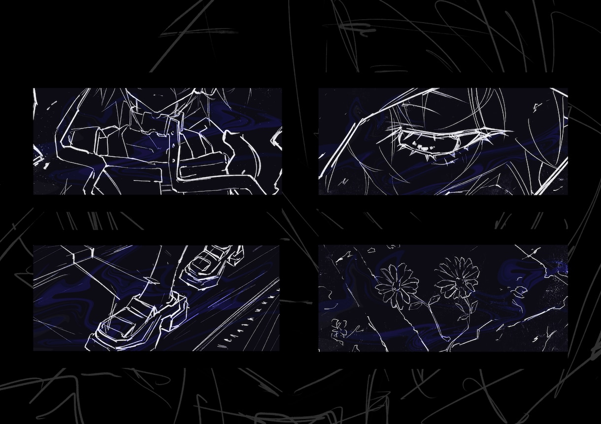 音楽を物語にします 複数枚の絵で曲の展開や感情の推移を表現します。 イメージ2