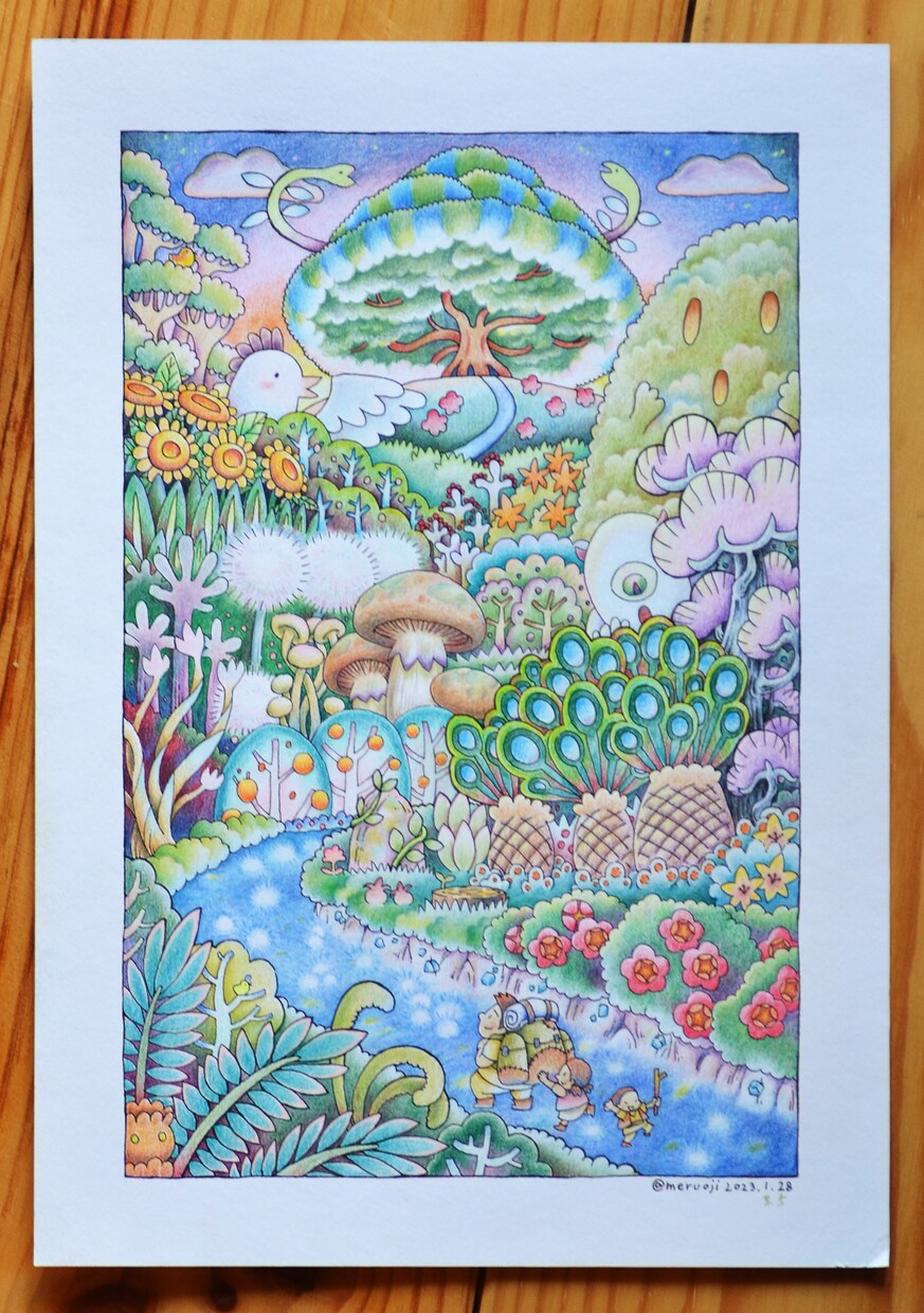 アナログのオーダーイラスト描きます 色鉛筆やペンを使った優しいタッチのアナログ作画(A5まで) イメージ2