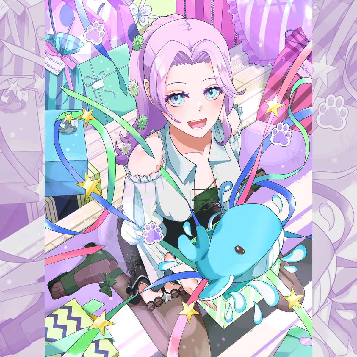 歌ってみた/返礼品/Vライバーへ！一枚絵描きます 背景あり◎商用利用◎等身キャラクター・ミニキャライラスト イメージ7