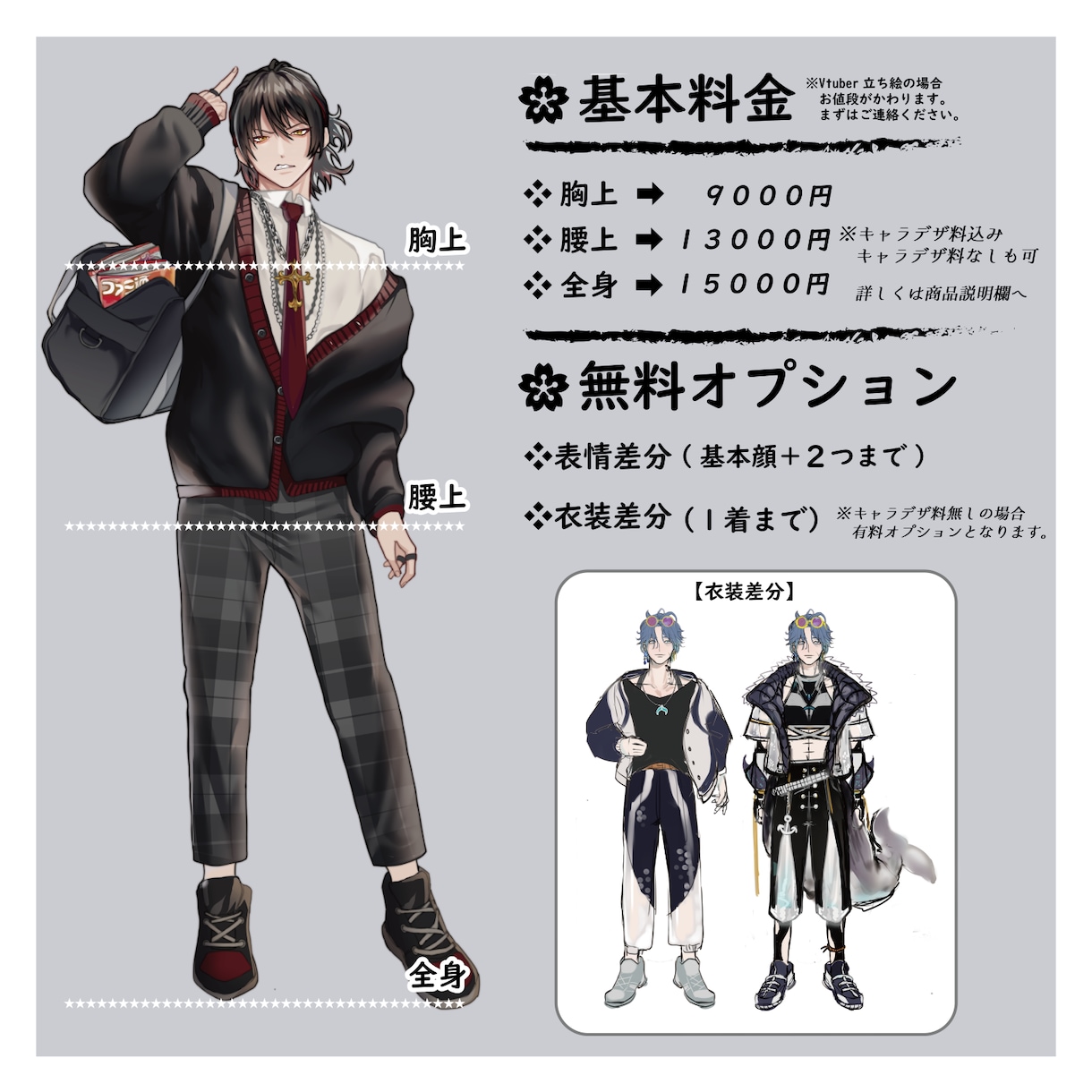 動画やTRPG等に使えるイラスト制作します 修正無制限で安心/理想のキャラクターを提供します！ イメージ2