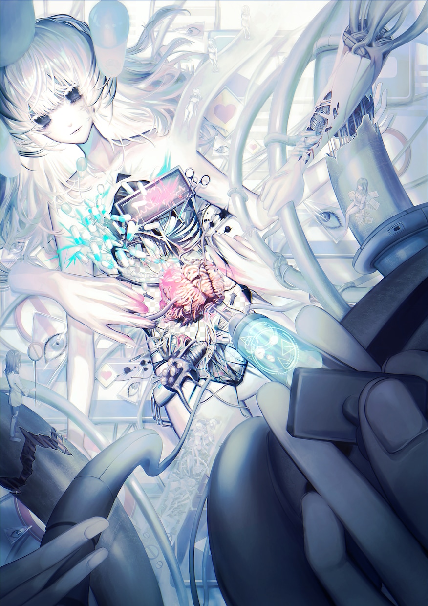 ダークな雰囲気のイラストを描きます どこか仄暗いダークで奇妙な雰囲気のイラストが好きな方へ イメージ3