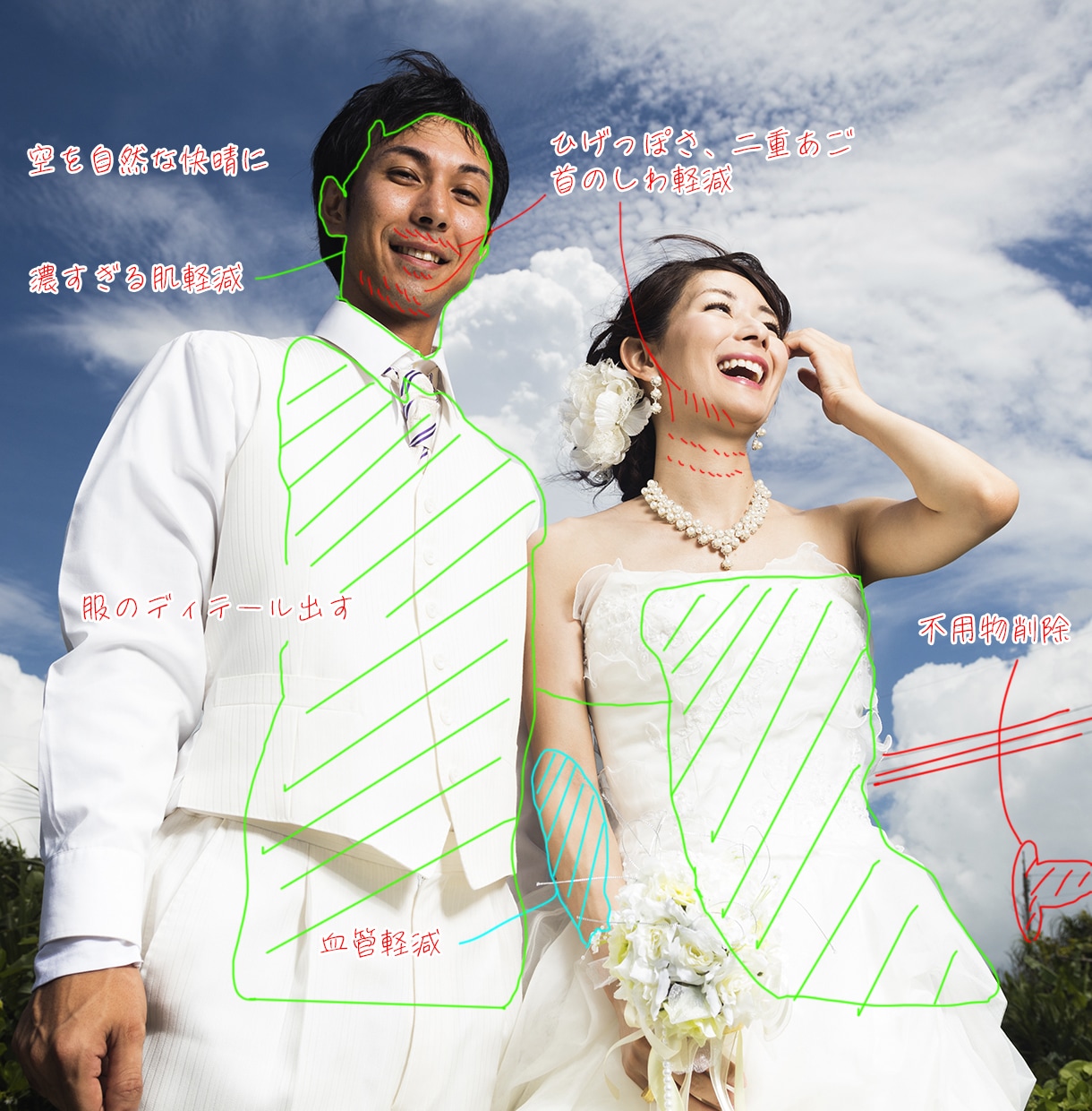 大切な前撮り・結婚式写真のレタッチをします 8組限定モニター¥1,500｜大切な1枚を心を込めて届けます イメージ6
