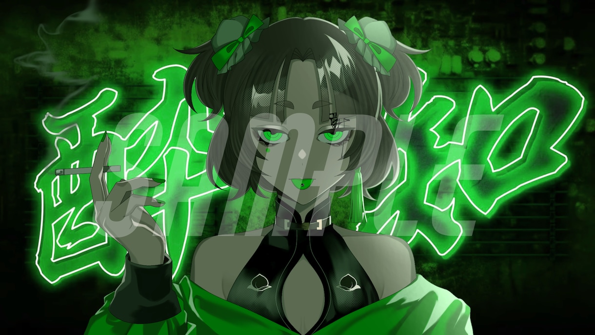 歌ってみたなどサムネイラスト描かせていただきます 歌ってみた動画サムネ作成します！ イメージ1