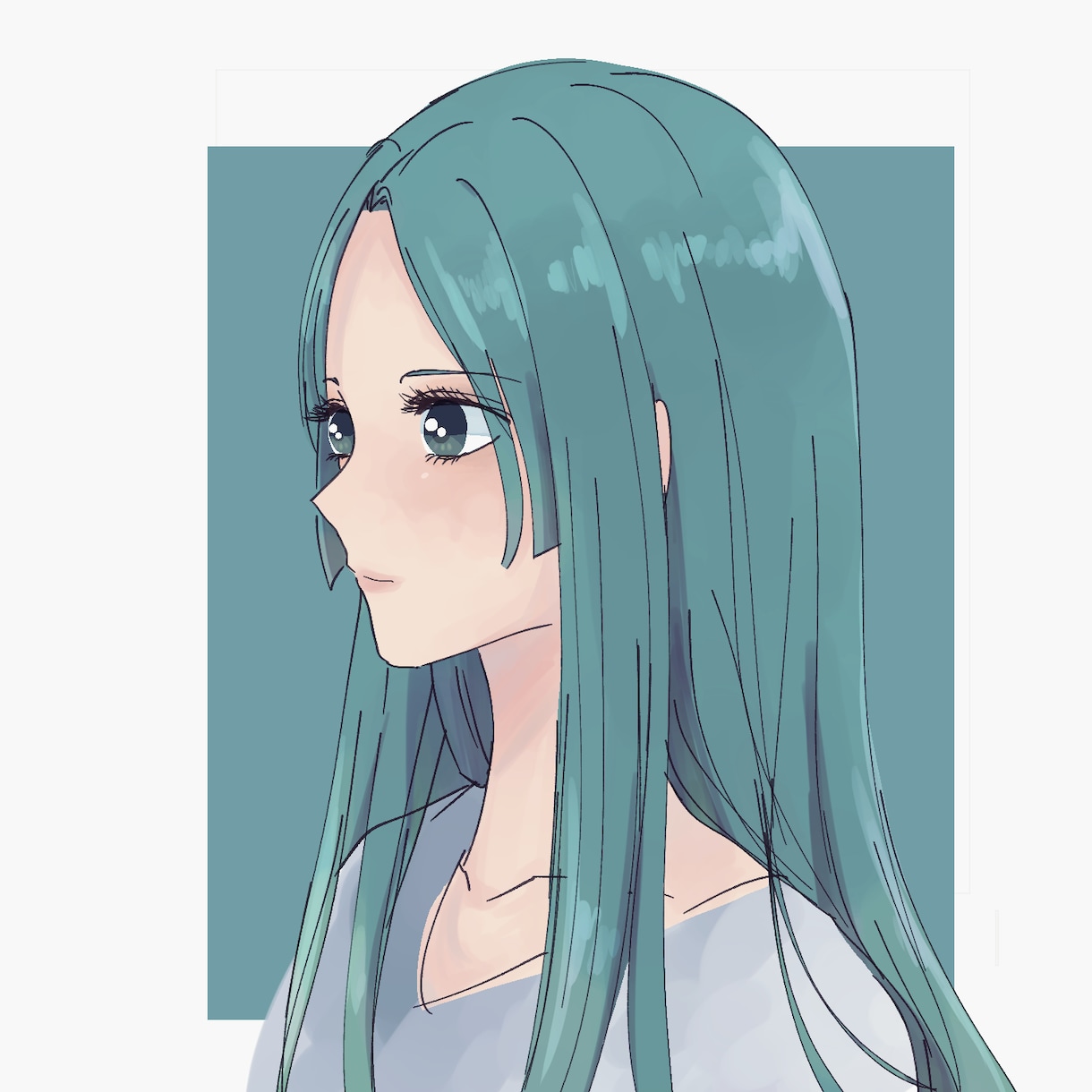 SNSアイコン描きます 髪の色や目の色など自由な色で塗ります！ イメージ6