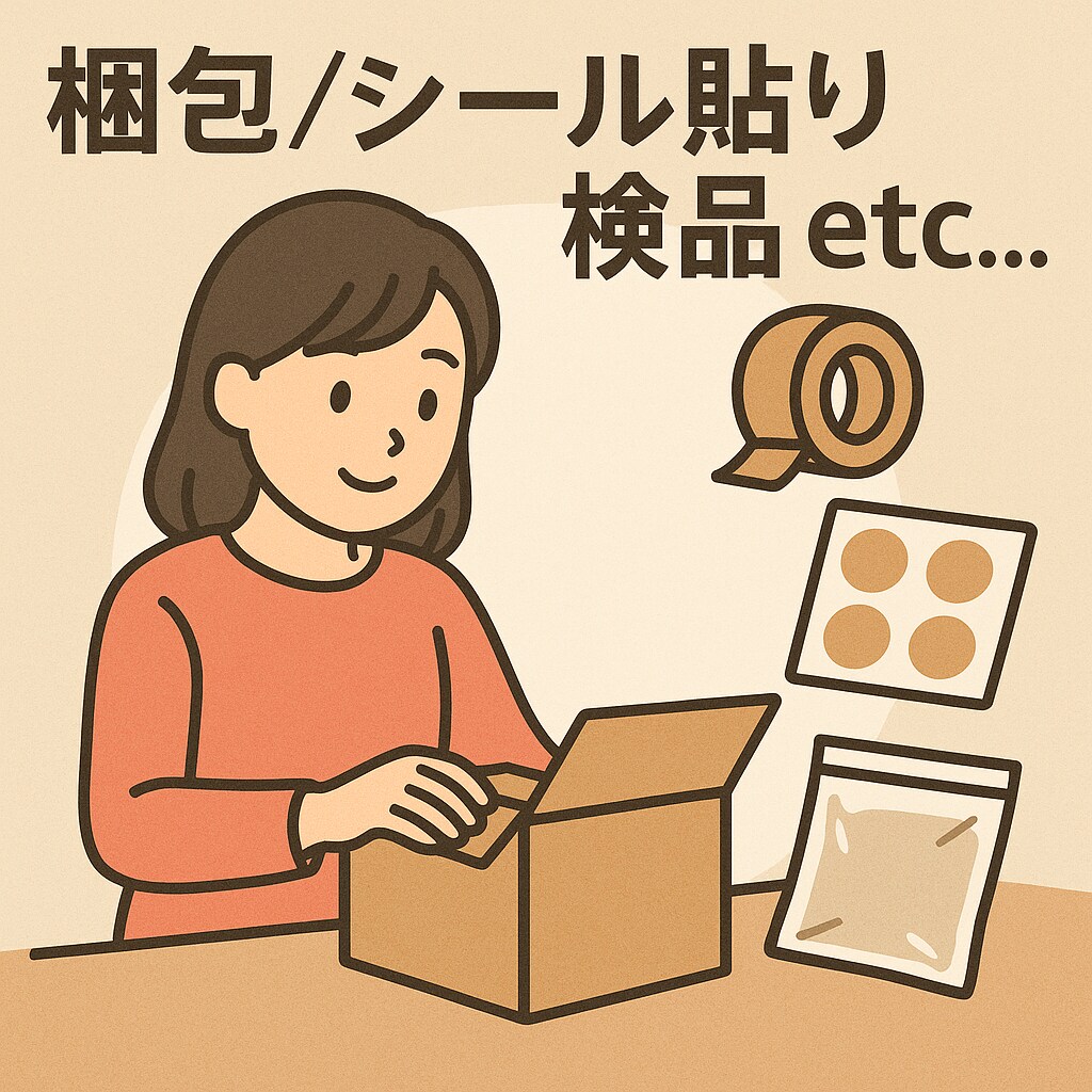 内職作業をお手伝います 人を雇う程じゃないけど手が足りない！そんな方へ イメージ1