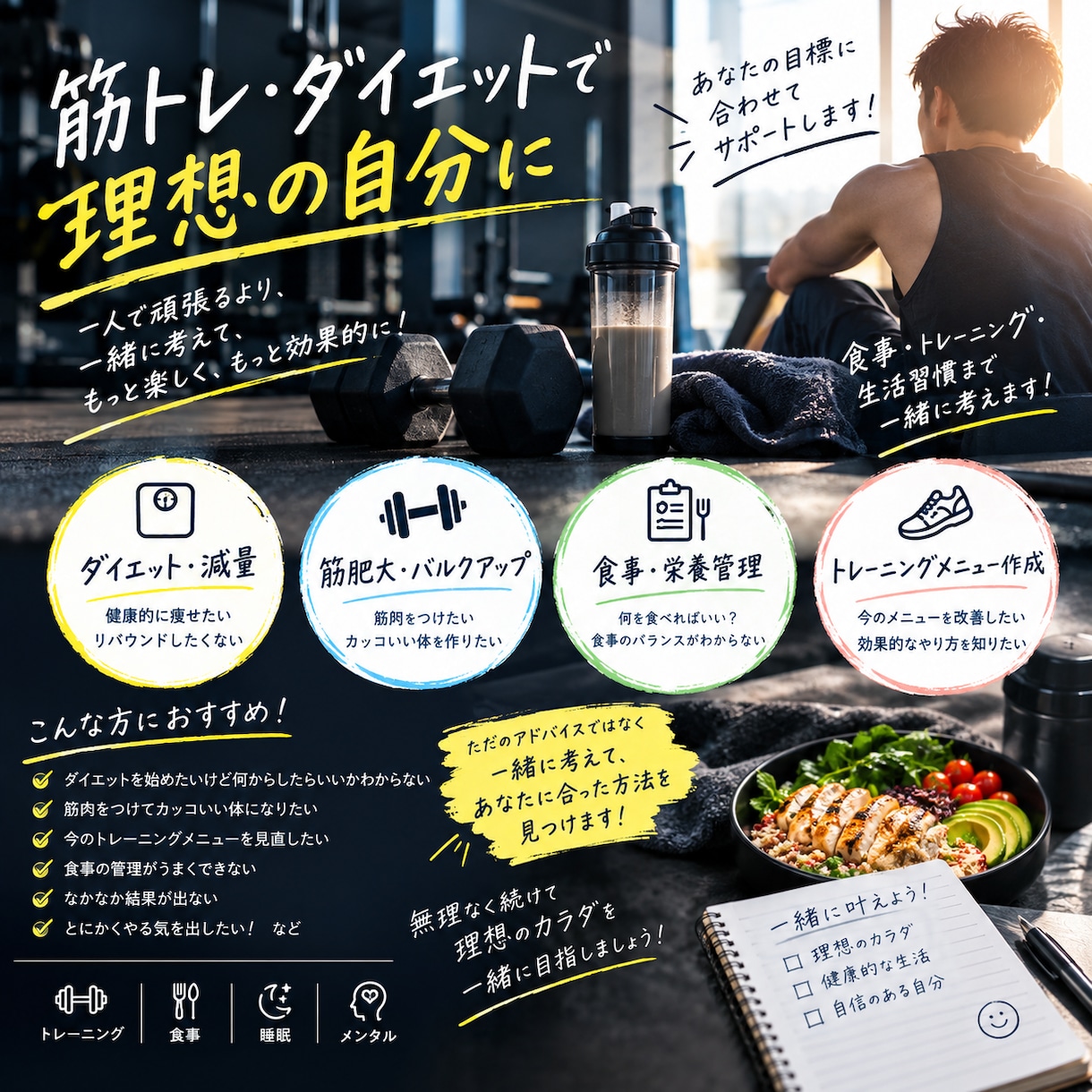 悩み相談、スポーツ、筋トレの悩みお聞きします 悩み相談・筋トレ・スポーツ何でもOK！一緒に考えて解決します イメージ5