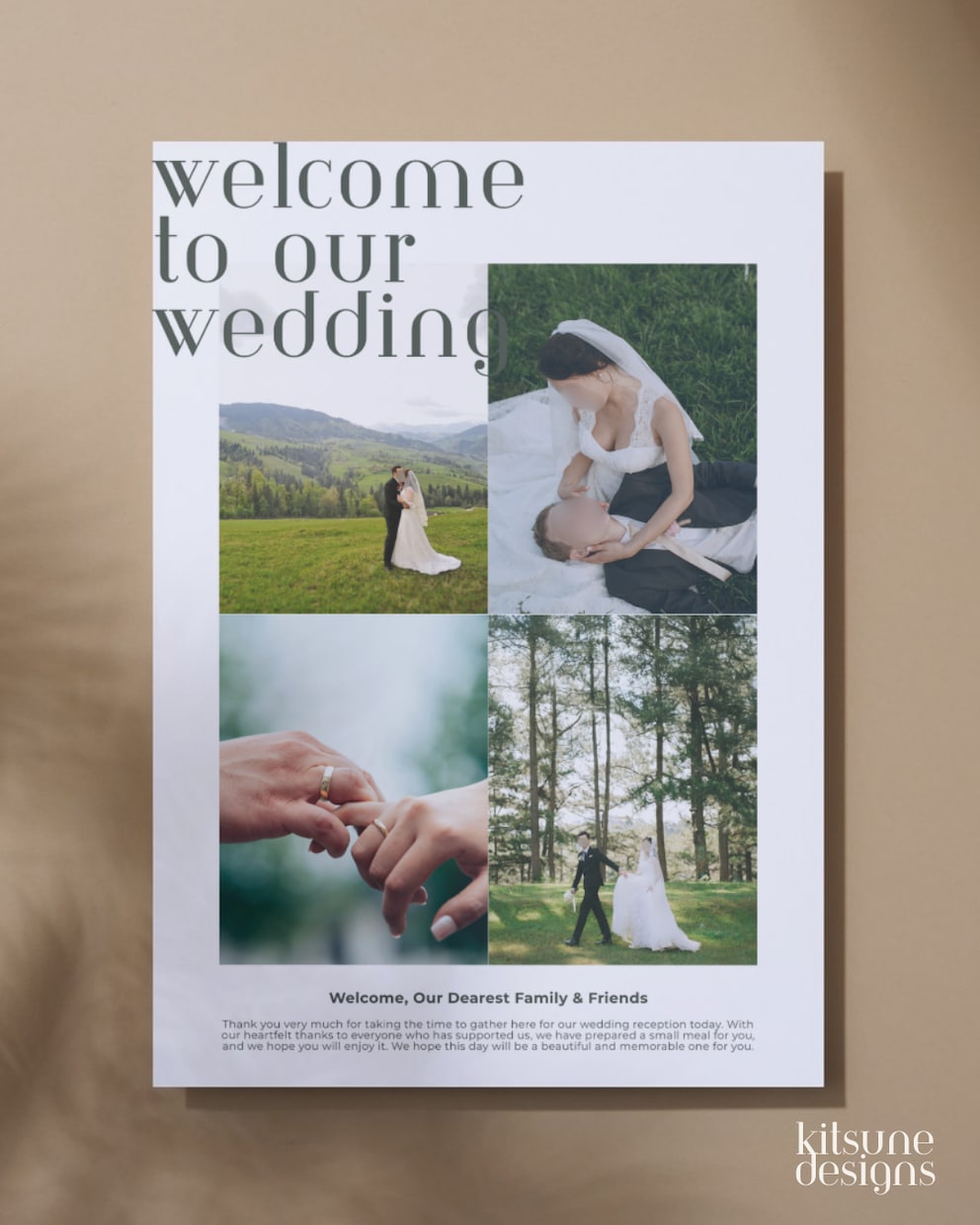 Canva結婚式ウェルカムボードテンプレ販売します 結婚式準備が3時間短縮｜そのまま使えるCanvaテンプレ イメージ6