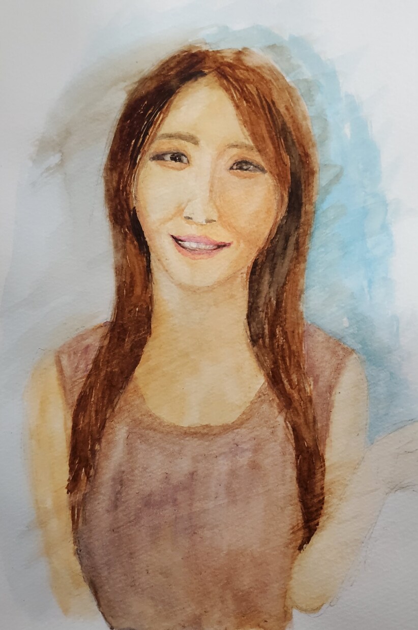 似顔絵・肖像画をリアル調の水彩画で描きます 写真以上にさらに魅力的に表現します イメージ3