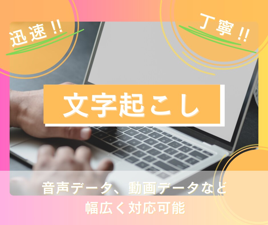 文字起こしの煩わしさを代行いたします 音声、動画を文字起こし！迅速・丁寧にライティングします！ イメージ1