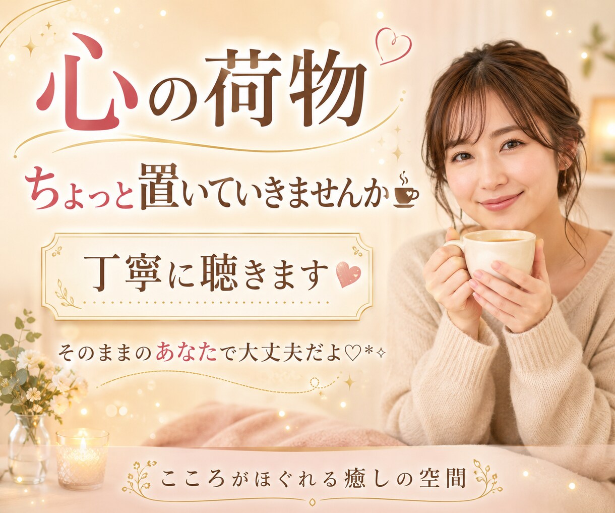 気楽に話そうリラックス部屋☕あなたの心を軽くします そのままのあなたで大丈夫だよ♡*✧雑談からお悩み・秘密の話も イメージ2