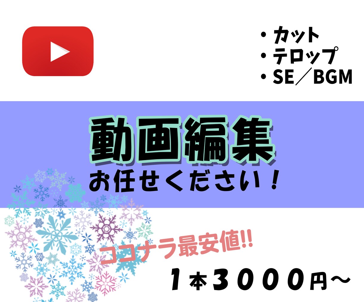 YouTube等の動画編集行います ご提案どおりに動画編集を致します！ イメージ1