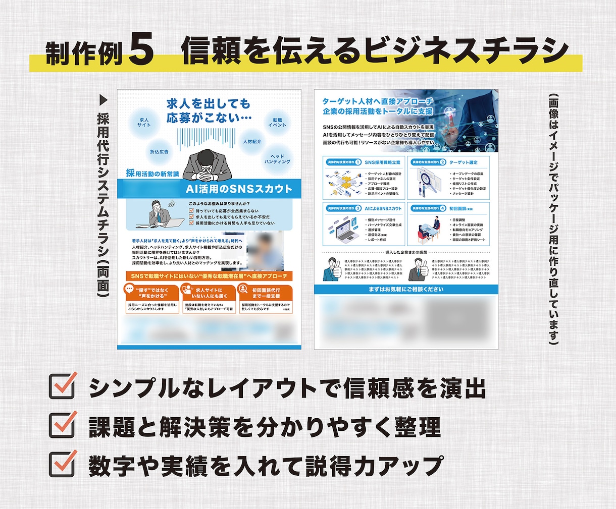 内容整理からチラシを制作します 何を書けばいいか迷うチラシを分かりやすい形にします イメージ10