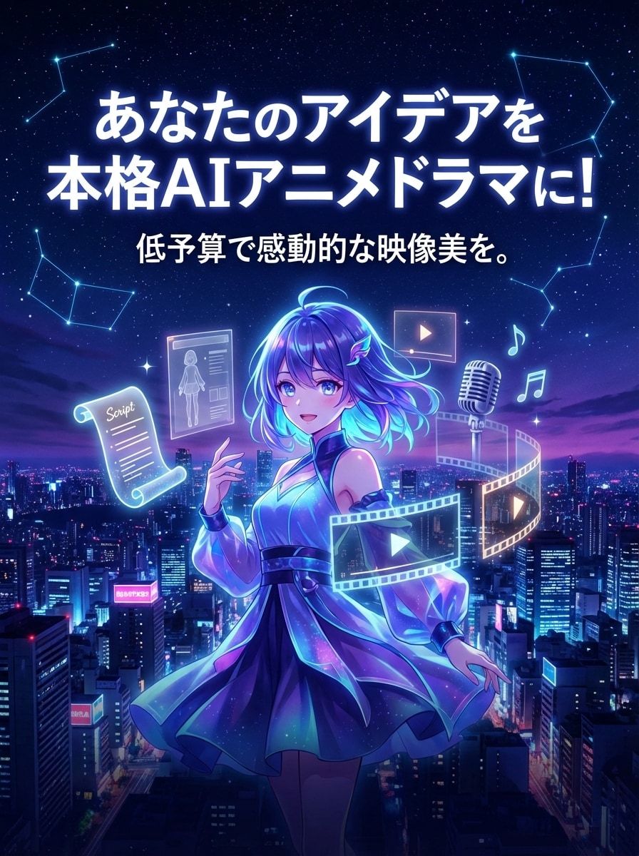 あなたのアイデアを本格AIアニメドラマに制作します 低予算で高品質！夢の物語をAIアニメに映像化します！ イメージ1