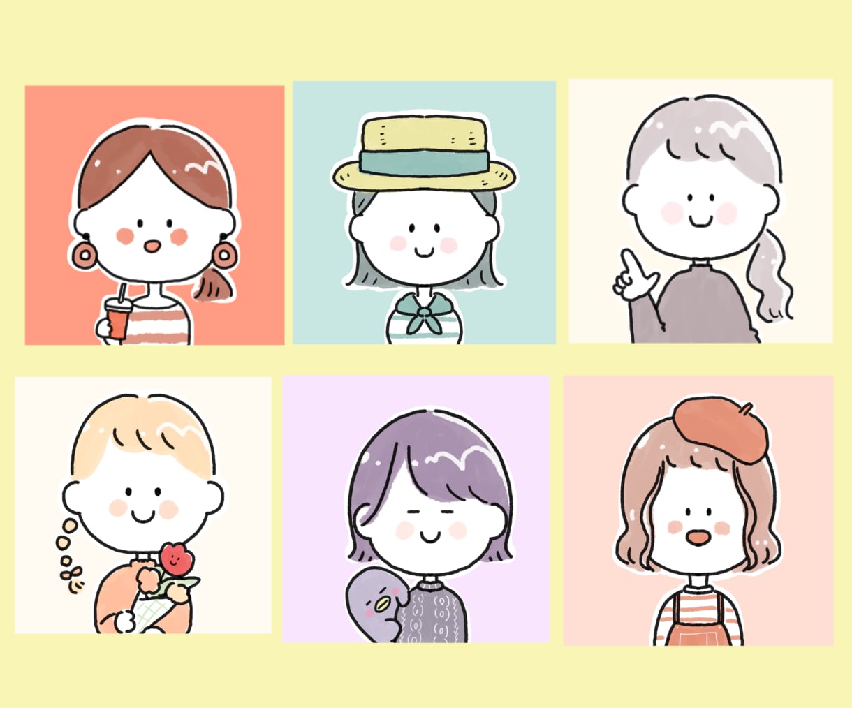 絶妙な表情の、ほのぼのアイコン作成します 【やさしくなごむイラスト】SNSやブログで印象に残ります♡ イメージ4